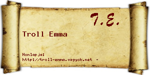 Troll Emma névjegykártya
