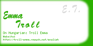 emma troll business card